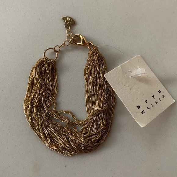 Bryn Walker gold multi strand bracelet - Picture 1 of 10
